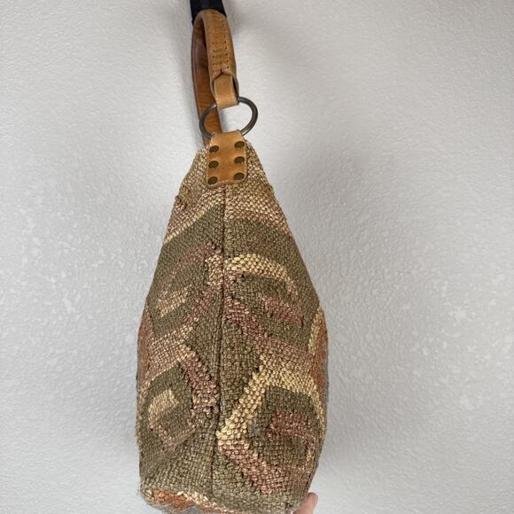 Anatolia Wool Jute Kilim Handmade Soho Shoulder Bag Purse Boho - Picture 3 of 8
